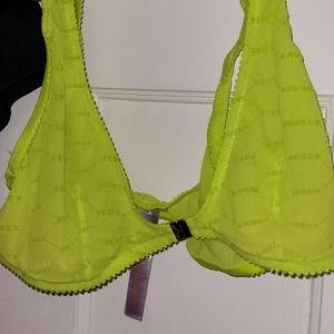 Savage x fenty flocked logo bralette lime sz xl